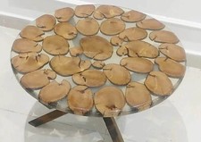 Klar Epoxid Tisch Rund Holztisch Naturholz Tisch Harzmöbel