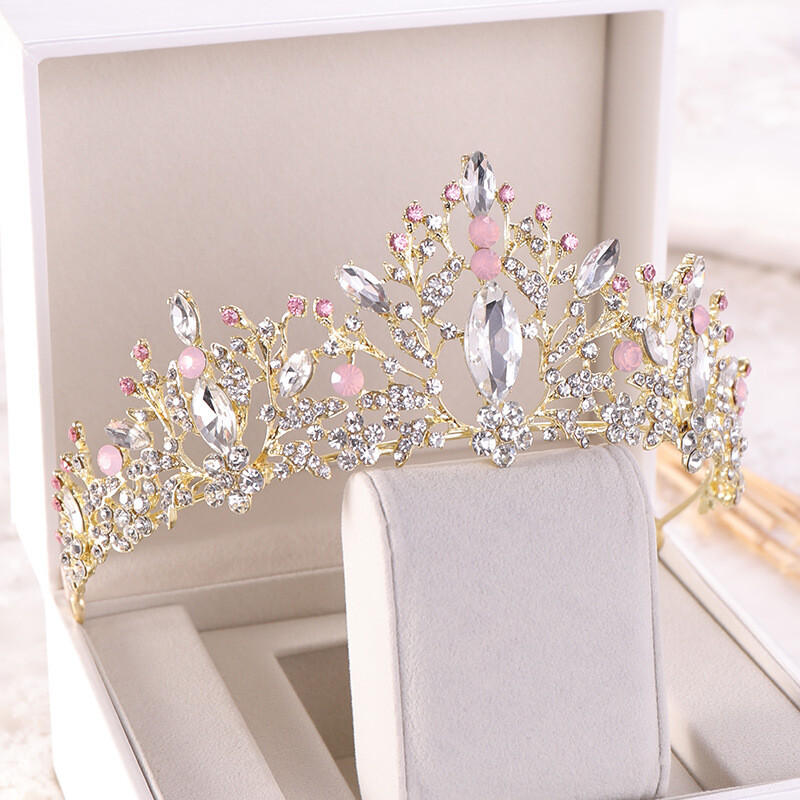 7cm Tall Large Crystal Tiara Crown – Wedding Bridal Queen Princess Prom – Silver