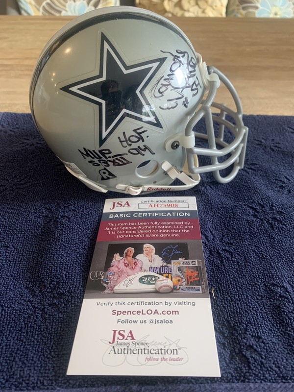 Randy White #54/MVP SB XII/HOF 94 Signed Authentic Mini Helmet JSA COA & Case