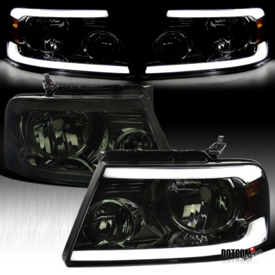 2025 LED Headlights Assemblies For 2004-2008 Ford F150 Pickup 2006-2008 Lincoln Mark LT W/ Smart Auxiliary Lamp Hi Lo Beam Parking Light Turn Signal Side Marker Dual Color Halo - Foto 12