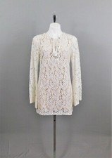Forever 21 Women's Embroidered Lace Dress, Size L, Ivory, 60% Cotton, 40% Nylon