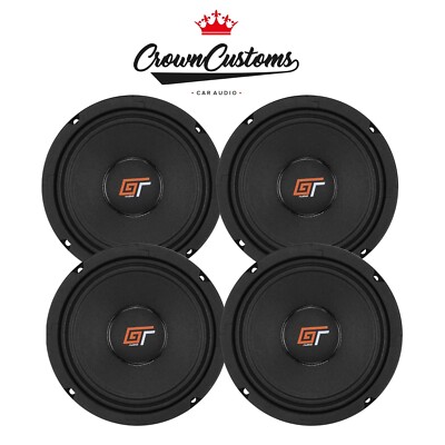 640 W 6,5'' PRO AUDIO MITTELTÖNER 4ER-PACK GT AUDIO GT-MR6/4 AUTO AUDIO LAUTSPRECHER 4 OHM