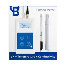 Bluelab Combo Meter for pH, Temperature & Conductivity in Water - Easy Calibr...