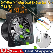 6/8/10" Exhaust Fan Ventilation Extractor Fan 110V Wall-Mounted Blower Duct Fans