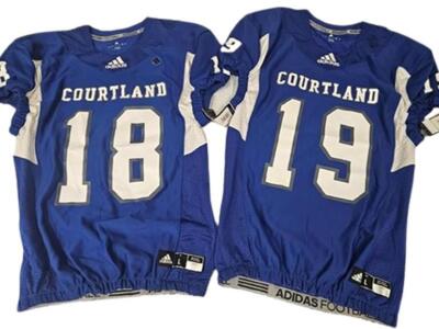 New Courtland High School Cougars Mens Sizes L-XL Adidas Blue