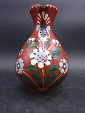 Milk Water Jug Pitcher Hand Made and Hand Painted Brown