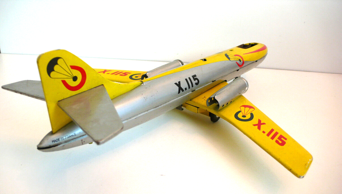 JOUSTRA AVION X.115 TÔLE LITHOGRAPHIÉE Lg 40 cm BEL ÉTAT SANS COCKPIT EUR 90,00 - FR