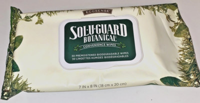 Melaleuca - Ecosense Sol-U-Guard Botanical Wipes Resealable 30ct - New Soluguard