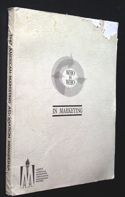 Vintage 1967 American Marketing Association Membership Roster Book Who Is Who