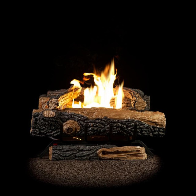 24 In Vent Propane Gas Fireplace Logs W Thermostatic Control For