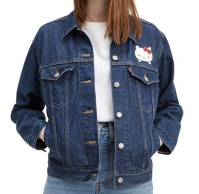 Levi's X Hello Kitty 2019 Collab Ex-Boyfriend Trucker Jacket NEW
