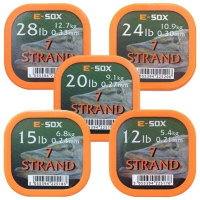 DRENNAN - E-SOX - 7 STRAND PIKE WIRE - 15m - TRACE - PREDATOR FISHING