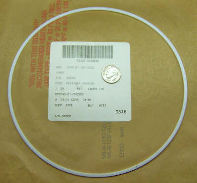 NAVY SUB VACCO 02249 V2B10837-TA NOS RING SEAL '' OD 6.122''ID 6.368''D .118''T PTFE
