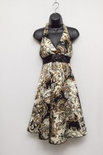 Vintage Speechless womens dress black tan knee length XS+ 90s