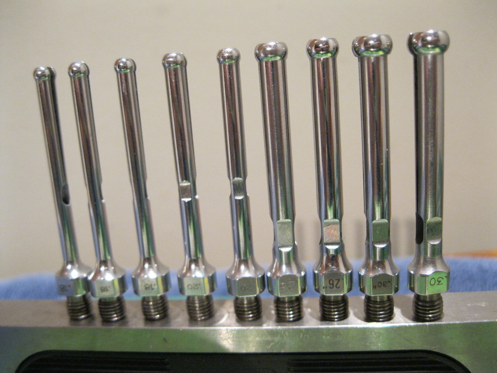 MAHR BORE GAGE SPLIT BALL PROBES.080 THRU .380 SOLD INDIVIDUALLY