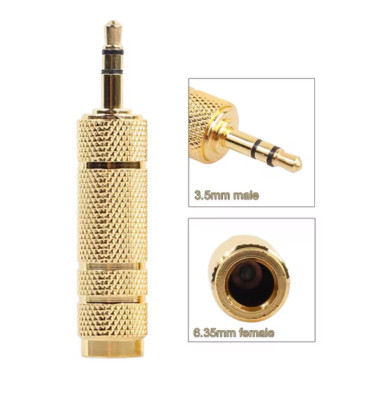 Audio Adapter 6,35mm Klinke Aux 1/4 Buchse auf 3,5mm Kopfhörer Klinken Stecker 