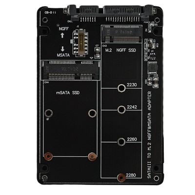 NGFF SSD to SATA3 Adapter und Gehäuse für SSD SATA M.2 + MSATA auf SATA M.2 S...