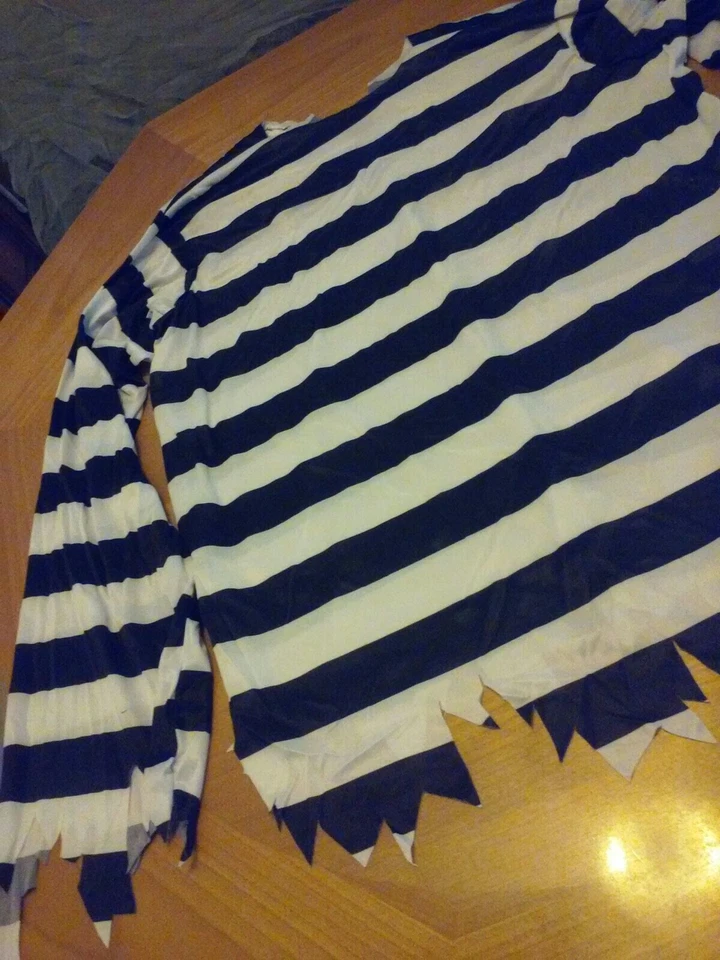 Camisa de mano pirata cubierta tela de miedo HALLOWEEN Disfraz cine secretos regalos adicionales Foto 2 de 4