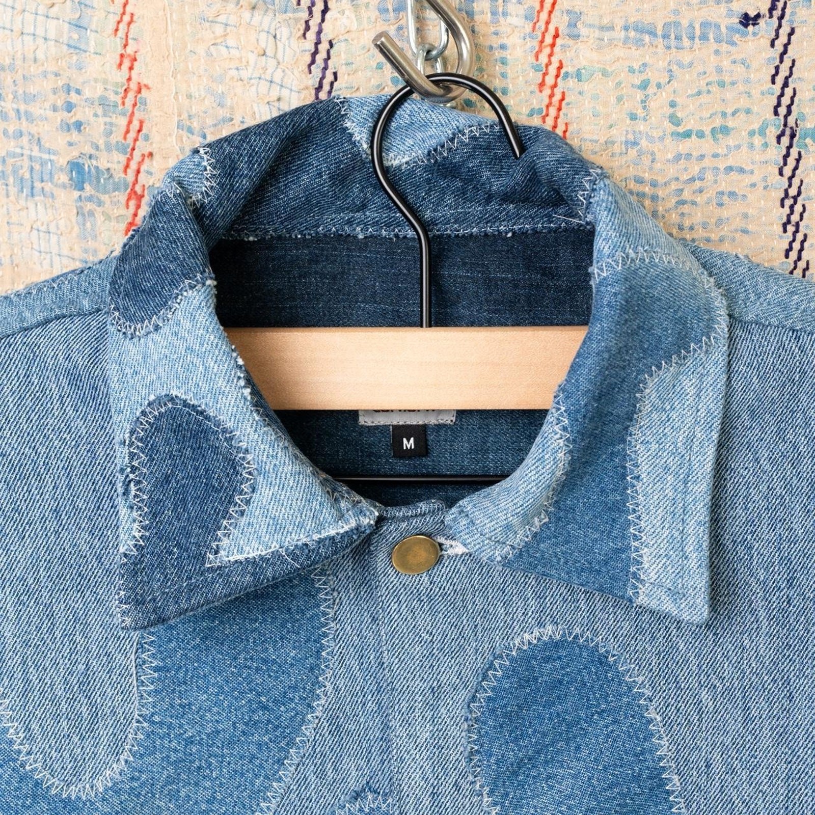 Custom upcycled patchwork denim jacket - image 3