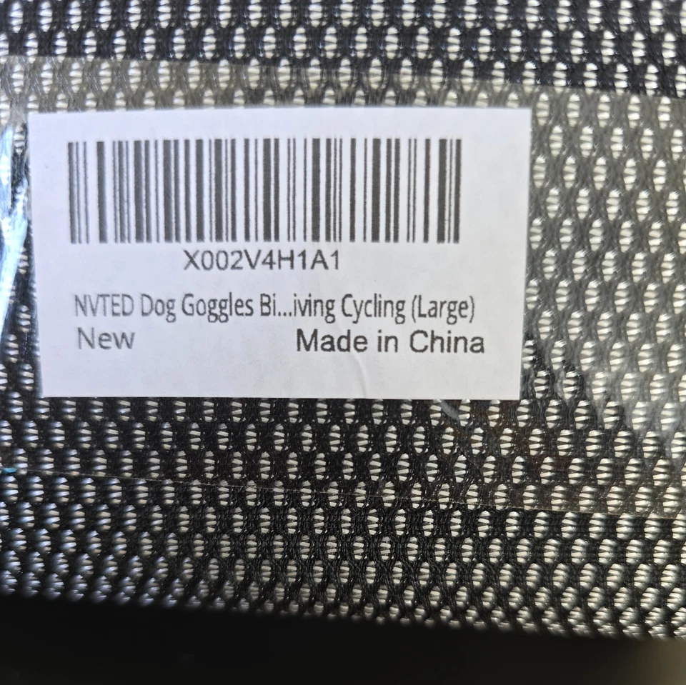 Gafas NVTEDDog para perros grandes hocico ancho, marco suave, anti tacto UV negras nuevas Foto 3 de 4