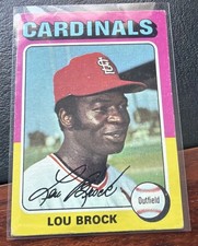 1975 Topps #540 Lou Brock HOF St. Louis Cardinals Stolen Base King