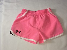 Under Armour Little Girls Athletic Shorts Pink, White, Black, Loose Fit Stretch