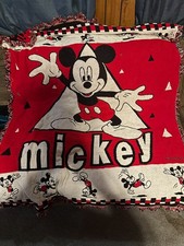 Vintage 90's 45” X 53” Beacon Disney Mickey Mouse Throw Blanket 100% Acrylic USA