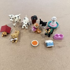 Lot of 9 Vintage 90s MEG Puppy In My Pocket Figures Accessories Dogs Cats