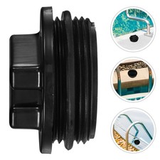 Threaded Black Plastic Pool Winterizing Drain Plug Reusable and Durable