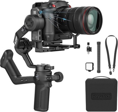 Feiyu SCORP 3 Kit AI Tracking Gimbal Stabilizer with Remote Handle for DSLR