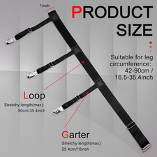 Shirt Stays,2 Pcs Black Adjustable Holder Straps For Men And Women,Keeps You ...