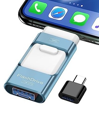 ZARMST USB-Stick 512 GB, 4 in 1 Flash Drive 3.0 High Speed Fotostick, Speicher