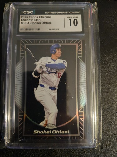 2025 Topps Chrome Shadow Etch #SE-1 Shohei Ohtani Los Angeles Dodgers CGC 10