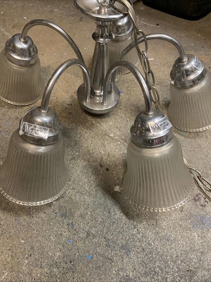 Cambiador de luz colgante de 5 brazos Vintange Underwriters Vintange  Foto 4 de 4
