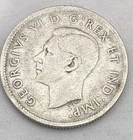 1942  Canadian Silver Quarter 25 Cent Key Date Low Mintage Year