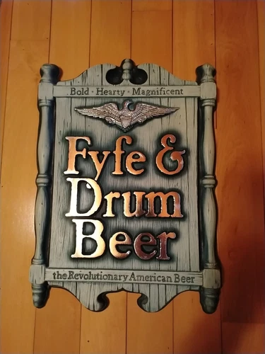 Fyfe & Drum Beer Sign Bar Classic Vintage Retro Plastic Genesee Father's Day