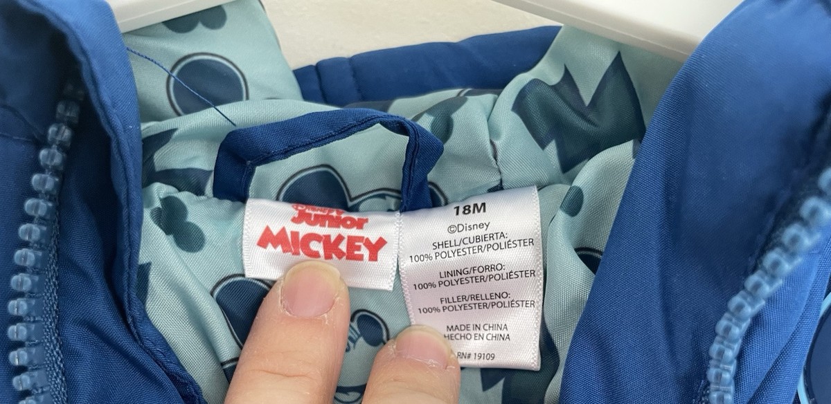 Disney Junior Baby Boy Mickey Mouse Colorblock Cozy Lined Hooded