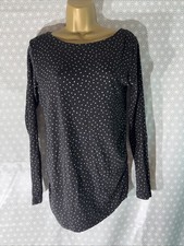 H&M Mama T-shirt Eu Large Black Pattern Long Sleeve Maternity Jersey Top