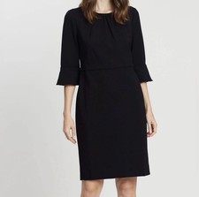 J Crew Stretch Ponte Knit Dress Size 4Tall Sheath Classic Black Office NWOT $168