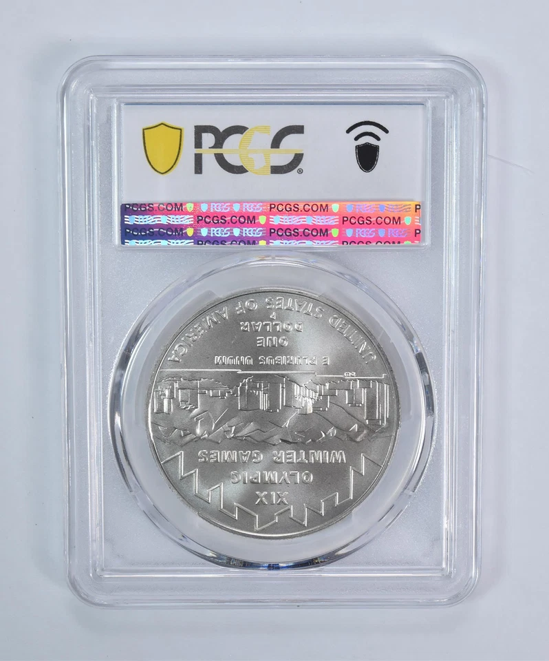 2002-P Olympics Salt Lake City Commemorative Dollar MS70 PCGS Blue Label *6371 - Image 2 of 4