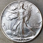 1940 Silver Walking Liberty Half Dollar Grading AU/XF 90% Silver