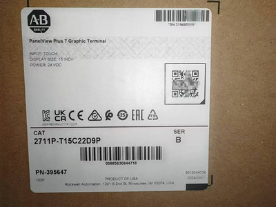 New Sealed 2711P-T15C22D9P SER B PanelView Plus 7 Graphic Terminal DC ColorTouch
