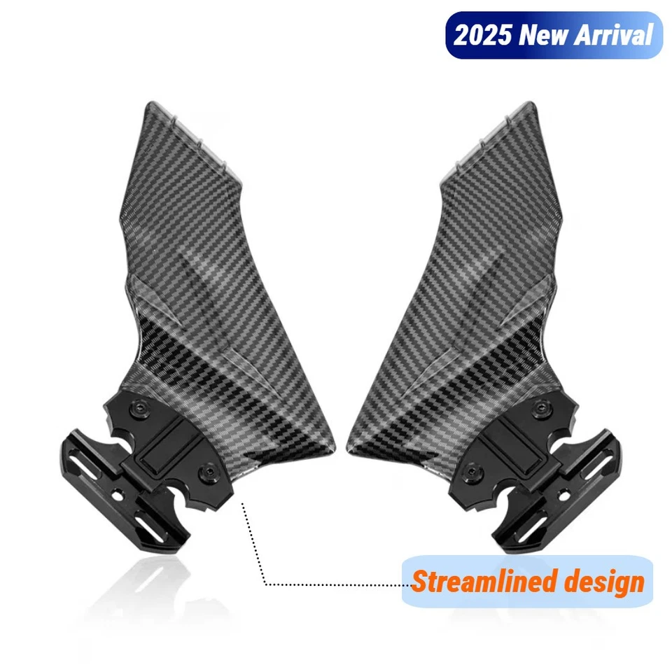 Espejos retrovisores de ala completos de fibra de carbono para Honda CBR500R 2013-2023 Foto 2 de 4