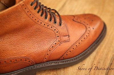 Joseph Cheaney hellbraune Leder Derby Brogue Stiefel Schuhe Herren UK 8 US 9 EU 42