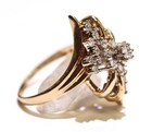 14k yellow gold Natural .93ct VS1 H diamond Cluster ring 6.9g estate vintage 10 — photo 5