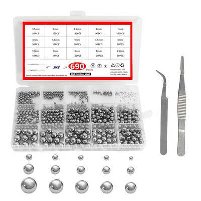 #ad HFS R Bearing Balls Assortment Kit Stainless Steel304 15 Different Sizes 1 10mm $12.34