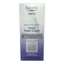 Eucerin Facial Night Cream Skin Balance For All Skin Types 1.7 Oz B5 Complex