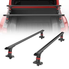 Adjustable No-Drill Aluminum Truck Bed Rack for Tonneau Cover wiht T-Slot Rail