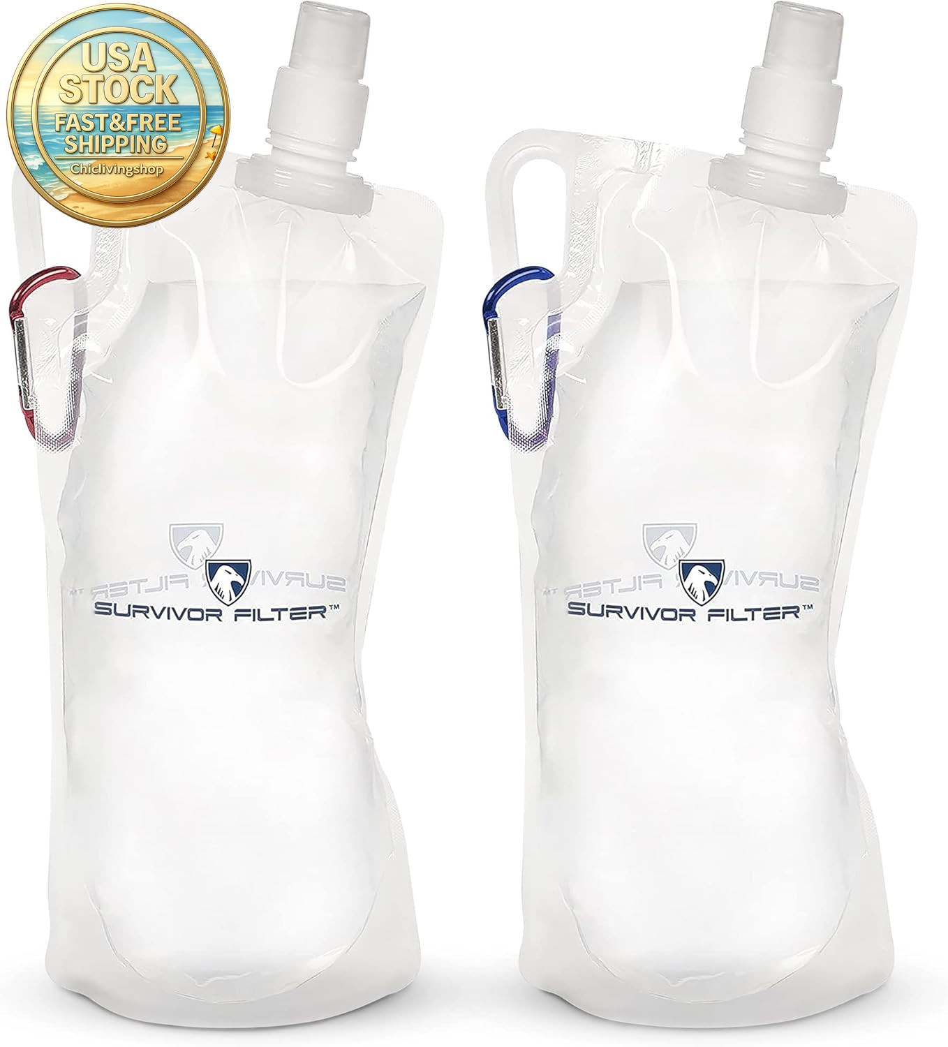 1l Bpa Free For Travel Hiking Pack Of 2