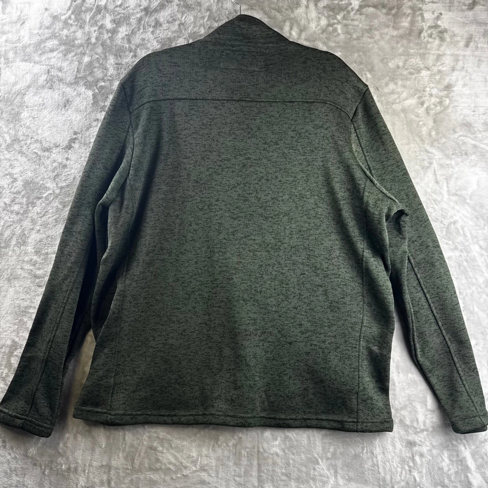 Trailcrest Fleece Jacket Mens XL Green Full Zip Mock Neck Sweater (1852) image 7